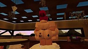 Slut gets fucked hard by big cock in roblox with cum on big tits?