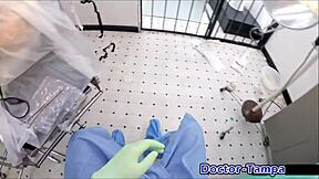 dr tampa enforces the new immigration policy on american citizen step-sisters angel santana and yesenia youso in hospital backstage with latex gloves handcuffs and shaved pussy spreading