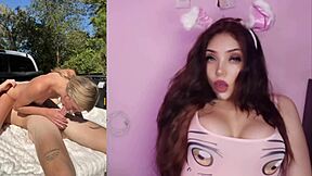 horny innocent blonde girl experiences her first anal creampie with latina flair