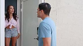 Ivy strips to naked when air unit went off but guy next door couldnt handle the extra heat and assfucked her in amateur european pov