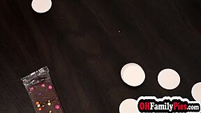 Redhead teen Madi Collins and hot Latina Angel Gostosa, take that perverted big cock from stepbrother!