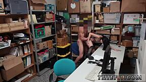 Fake British suspect gets taken to backroom by those latex cops in scene 1