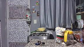 i'm the brazilian brunette milf flashing my swollen wet pussy to that motoqueiro delivering the package