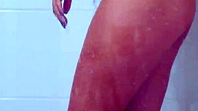 College tanned gorgeous girl, why take that shower in bikini with your horny friend watching?