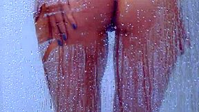 College tanned gorgeous girl, why take that shower in bikini with your horny friend watching?