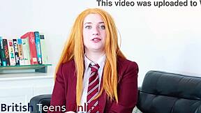 victoria greene chats in her uniform while giving joi with toys