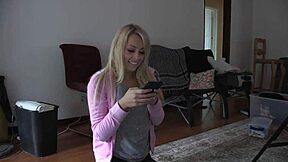 zoey monroes shaven pussy is splattered with jizz after blonde blowjob deepthroat doggy creampie and facial