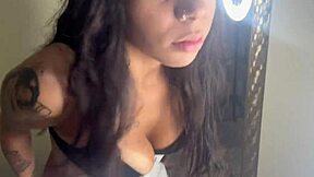 I'm this brazilian brunette babe trying to lose my ass virginity with anal fingering and doggystyle fucking outdoors. First I apply cream to avoid pain before shoving the whole cock in her tight pussy.