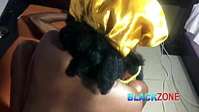 Slimprettyhot the cute ebony babe can't hold urges and FUCKS him