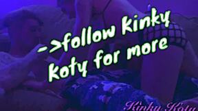 Kinky blonde Koty deepthroats cock eagerly. She sucks with wild passion and skill.