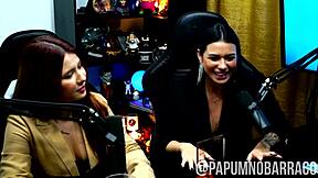 Hey, the podcast got wild with Brazilian ebony girls kissing and enjoying outdoor public fun!