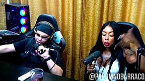 Hey, the podcast got wild with Brazilian ebony girls kissing and enjoying outdoor public fun!