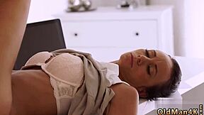 Old fat mature finally gets boss dick in hardcore anal action