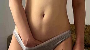 Maiskii Rubs Shaved Wet Pussy to Intense Explosive Orgasm