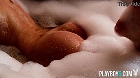 petite milf babe from the ukraine diana lark soapy in a bath tub