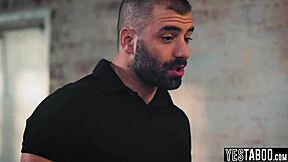 Petite criminal milf bends over for anal threesome with big dick parole officer at work. She licks hairy pussy while getting fucked doggystyle.