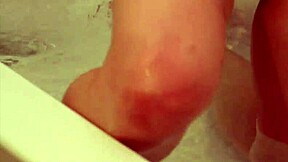 feel these rubber gloves on my shaved pussy lips while i shave everything smooth