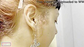 Skinny Brazilian teen spreads big pussy lips and clit for interracial missionary with monster cock in hotel.