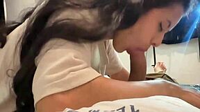 Incredible Blowjob From Stepsister Alone At Home!