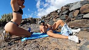 leaked vacation outdoor sex tape with 18yo brunette perfect teen - yoya grey 😍🍆