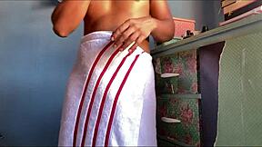 New neighbor brunette babe came over alone and got her shaved pussy fucked hard in homemade reality