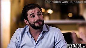 Tiny tattooed blonde agrees to let hung stud rail her hard. She rides his big cock roughly in doggystyle.