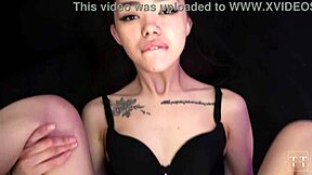 Hey, check out this tattooed Asian girl riding my huge cock 😏
