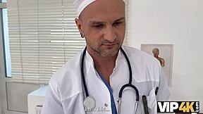 Russian teen blogger seduces horny doctor for hardcore anal fucking in hospital uniform