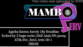 Agatha Santos Barely Legal Brazilian Teen Takes 3 Huge Cocks in Dap Anal