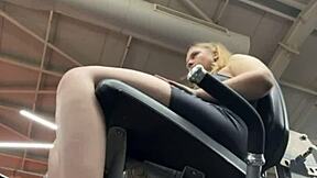 Intense Feelings During Public Workout Masturbation with Chubby Teen's Big Natural Tits and Wet Pussy Leading to Outdoor Orgasm