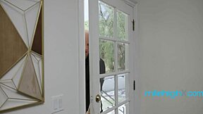 Petite wife moans during hardcore fuck with shaved pussy licked in missionary by another guy while i watch