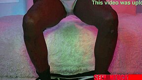 muscular edward masyn subtly draws curvy indica flower into oiled interracial footjob and rimming