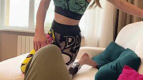 Will you fuck my tiny 18+ pussy stepdad like I beg in this russian amateur homemade with blowjob and riding?