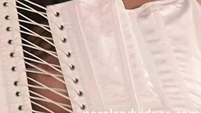 Horny Bride Diana in White Lingerie Fingers Wet Pussy Solo!