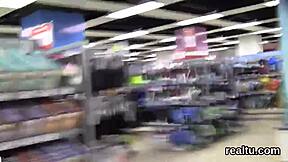 Czech Teen Tempted in Mall Strips Blows and Rides Cock in Pov