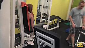 Czech teen Linda Sweet picks up cash for public outdoor sex in sporty outfit with old guy in POV fucking.