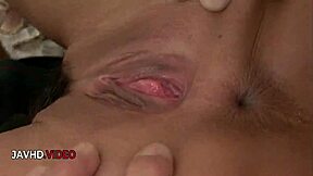 Sultry Yuno Shirasu Asian teen 18+ gets shaved pussy licked sensually