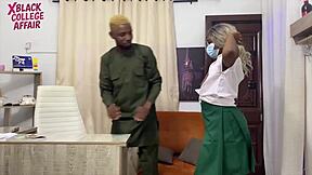 Teacher Spots Student Sweet Boobs and Fucks Her Bent Over on Office Desk with Creampie