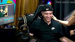 Oh Ruan, you're diving right into Bianca Demarchi's pussy on the podcast and she's moaning so much from the tesão!