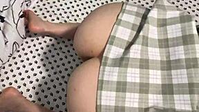 Stepdad's POV Captures Rough Missionary and Doggystyle Sex with Blonde Stepdaughter in Bedroom, Featuring Old and Young Orgasm on Creaky Bed