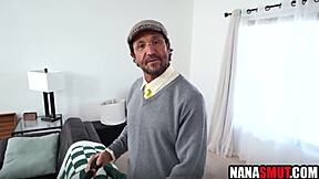 Hey step granny and step grandpa, wanna join me for a wild threesome fuck