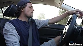 this young delivery boy brought his big cock thing right to the horny milf with blonde big tits