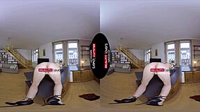 german teen anny aurora rides cowgirl in heels giving blowjob to european guy in reality sex scene