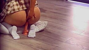 Will You Catch Your Nalgona Hijastra Breaking Her Ass With A Toy And Jerk Off To Her Moans?