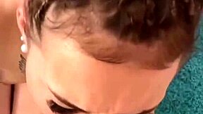 I'm this petite brunette teen model giving rimjob deepthroat and getting messy cum on my natural tits face