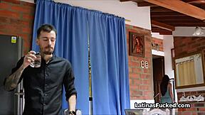 fixing her bike turns into fun with latina teen's pussy 😏