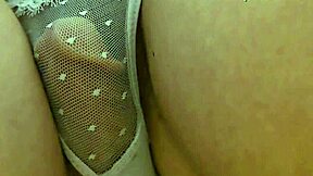 Stranger gropes her in public under skirt and cums inside her throbbing wet panties