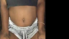 Next door ebony milf flashes saggy tits and big ass in shorts. Preview of her puffy nipples and mature pussy action.