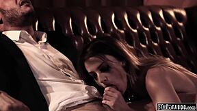 Man, Mr. Pullman, you're such a perv making me deepthroat your big cock in class