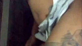 Next door ebony milf flashes saggy tits and big ass in shorts. Preview of her puffy nipples and mature pussy action.